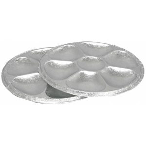 Anretningstallerken 33cl sølv aluminium 7-rums