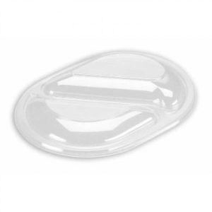Snap-on lock klar oval till 2 fack - 23.8x17.6x3cm