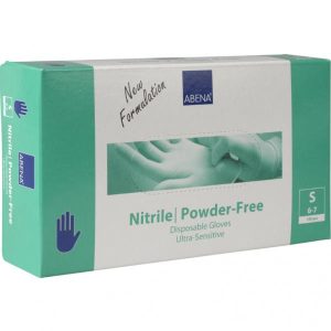 Nitrilhandske S blå pulverfri