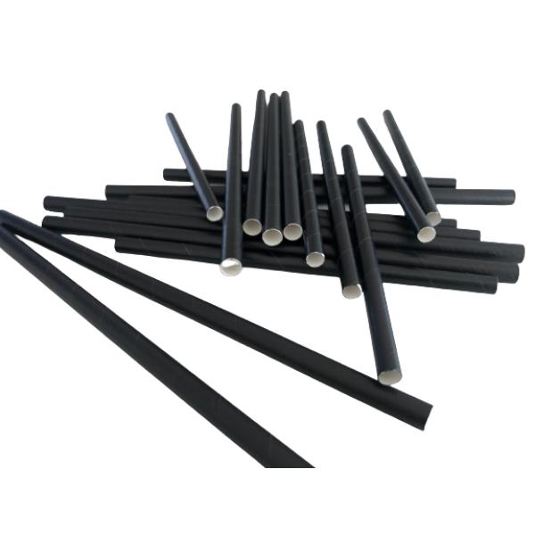 Papperssugrör svart 25cm