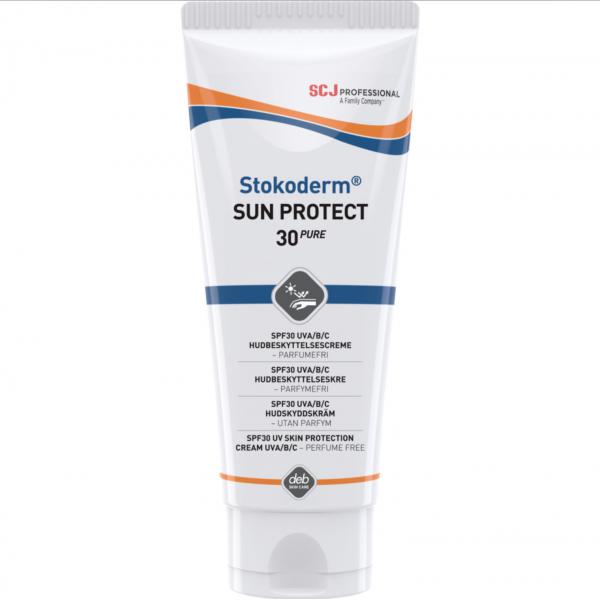 Solkräm Deb Stokoderm Sun Protect 30 PURE, 100 ml, vattentät, utan parfym, SPF 30