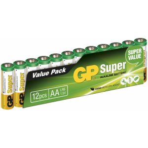 Batteri, GP, Alkaline, AA, 1,5V, 12 stk. 12 stk/pk