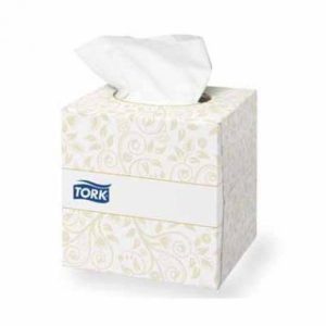 Ansiktsservetter 2-lagers Tork Premium extra mjuk kub