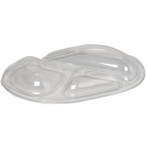 Snap-on lock klar oval för 3-rums - 23.8x17.6x3cm