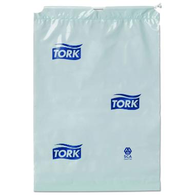 Hygienpåse Tork B3 - 50 mikron Snörstängning Plast Grå för Dispenser - Bild 2