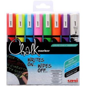 Whiteboard- och Kritmarkörer – Set med 8 st