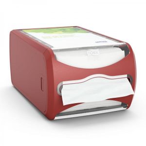 Dispenser Servett Tork XPN N4 Diskmodell Röd