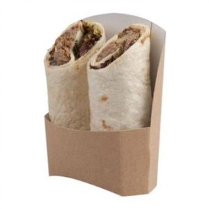 Bägare Wrap 40x110mm kartong brun/vit