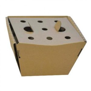 Multibox brun - vecklad konvex med gångjärnslock - 93x83x87 mm