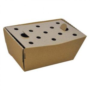 Multibox brun utfoldad konvex med gångjärnslucka - 168x92x88 mm