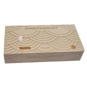 Ansiktsservett mjuk 2 lager vit i populär uppfällbar ask