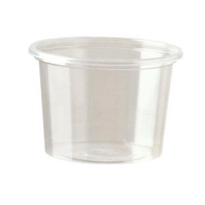 Dressingsbägare 100 ml Rund PS Klar