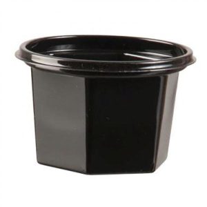 Dressingsbägare Svart Catersource 75 ml