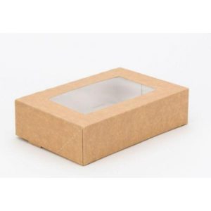 Sushilåda m/fönster Kartong Brun 19x13x5 cm