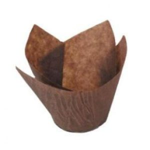 Muffinsform Tulpan Ø50x95 mm Brun