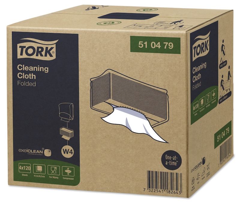 Torkduken Tork W4 1-lagers toppack vit - Bild 2