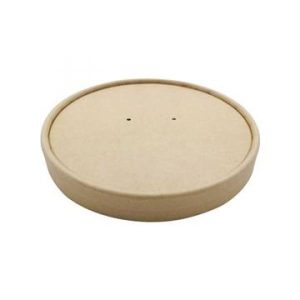 Papperslock till Bägare 8/12/16 oz med ventilation brun Ø96 x 17 mm