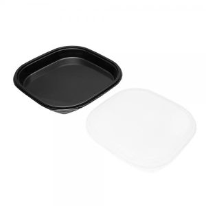 Sushi bricka PS svart/genomskinlig - 310x310x48mm