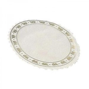 Tartpapir hvid/guld Ø18cm pergamyn