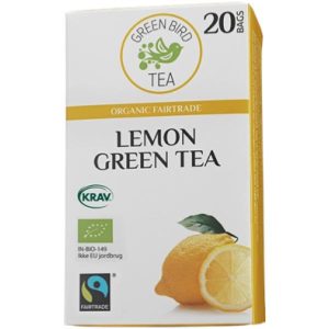 Green Bird Citron Grøn Te Økologisk Fairtrade Krav 8x20 Breve