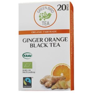 Green Bird Ingefära/Apelsin Svart Te Ekologisk Fairtrade Krav