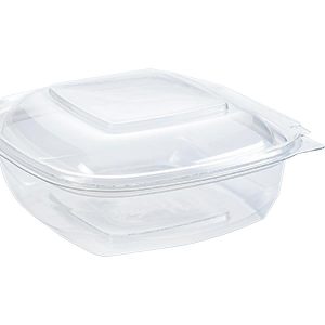 Plastlåda SquarePac med lock Klar - 1000 ml