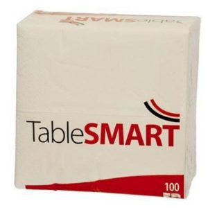 Servett TableSMART 40cm 3-lager 1/8 vik vit