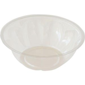 Salatskål, rund, 1000 ml, transparent 1-rum