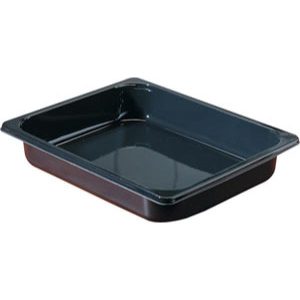 TRAY, 1/2GN, CPET, BK, 1-COMP, 325X265X50