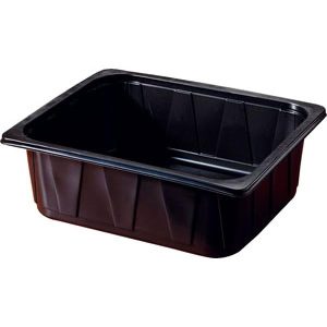 TRAY, 1/2GN, PP, BK, 1-COMP, 325X265X100