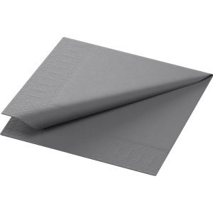 SERVETTER 2-LAGERS GRANITGRÅ - 24X24CM