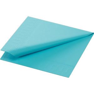 Servett i papper, 24 cm, mintblå