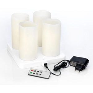 Uppladdningsbara LED-blockljus Vit