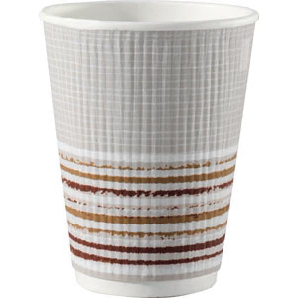 Engångskopp i Papp/PLA 35cl Triple Wall – Stripe Design