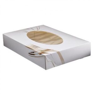 Tårtförpackning Deluxe med fönster i PLA 620x420x120 mm