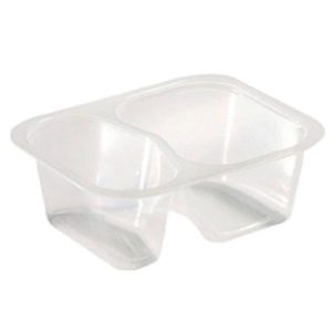 TRAY SDISH PP TR 2-COMP 138x114x53 mm