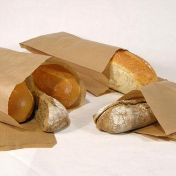 Brödpåse 300x360mm brun ribbad