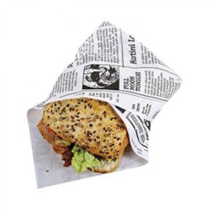 Deli/ost/fiskpapper Old News papper med HDPE-laminat 37x50cm