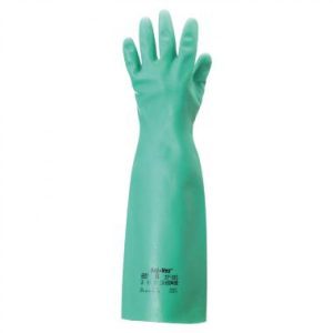 AlphaTec® Solvex 37-185 Handskar – Grön nitril, ofodrad, lång modell
