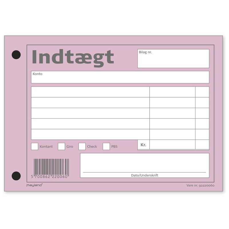 Inkomstbilaga 100bl 100x148mm 92