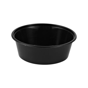 Mikroskål med lock - svart 10 oz