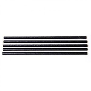 Papperssugrör svart 250x10mm