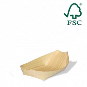 Tallrik Träbåt 17cm FSC 100%