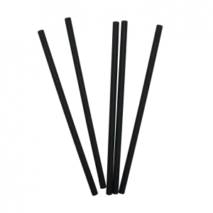 Papperssugrör Svart 15cm