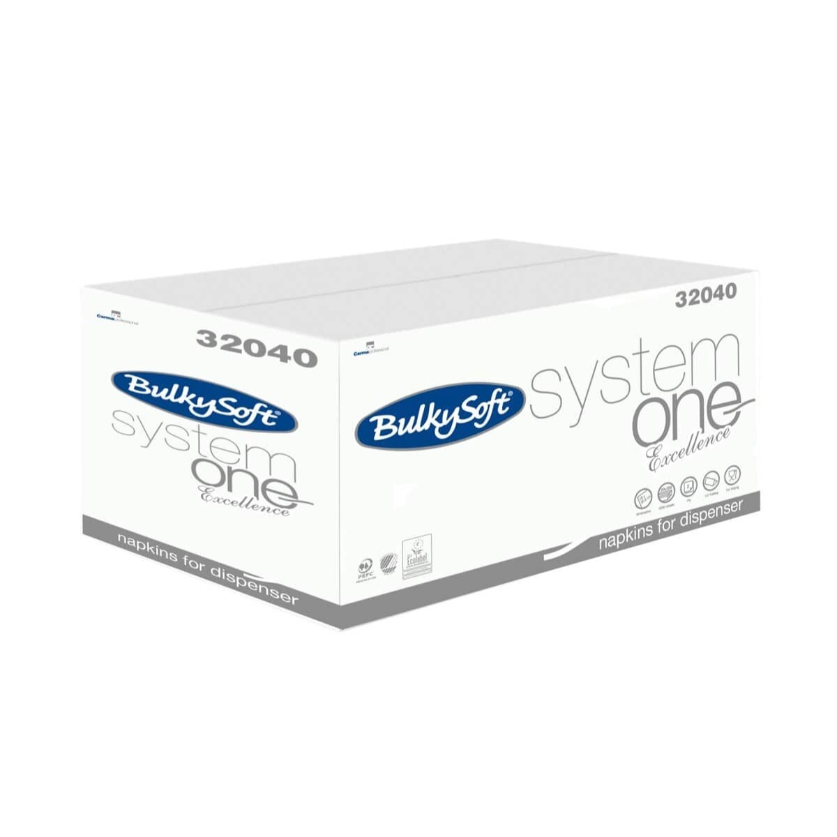 Dispenserservett Bulky JustOne Servett Vit 2-lag 16 x 21 cm