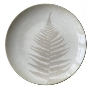 Blocho Hotel Tallrik flat rund 28 cm med dekor av ormbunke