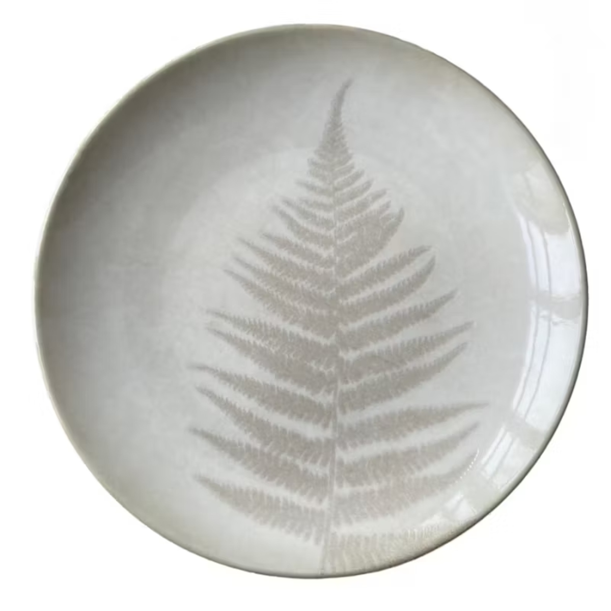 Blocho Hotel Tallrik flat rund 23 cm med dekor av ormbunke