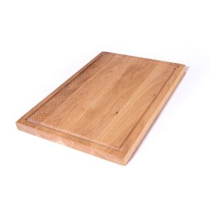 Skärbräda med skåra, oljad – 350x250x22mm