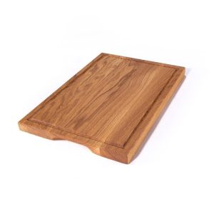 bräda med handtag och skåra, oljad – 350x250x22mm