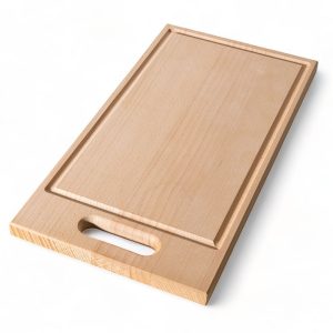 Bräda i bok med handtag och spår, oljad – 500x240x21mm